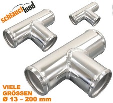 Alu T-Verteiler Ø 13-200mm poliert T Stück Rohr Alurohr Schlauchverbinder