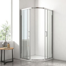 EMKE Duschkabine 90x90x195 Schiebetür Runddusche Viertelkreis Nano Dusche ESG