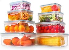 YASHE Frischhaltedose mit Deckel 8 Teiliges Plastik Vorratsdosen NEU R2213