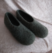 Filzpuschen Filzpantoffeln Filzschuhe Hausschuhe,  Gr. 44/45 Tannengrün