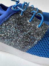 FACTORY SHOES Italy BLAU Sneaker Gr. 38 MEMORY SOHLE Bling Bling Glitzer 328 g