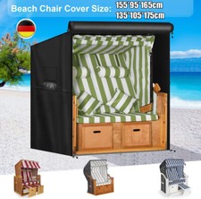Premium Strandkorb Schutzhülle mit Belüftungsöffnungen Reißfest UV Beständig XXL