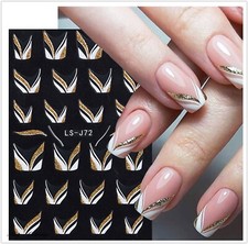 3D Nagel Sticker Nail Streifen Selbstklebend Aufkleber Glitzer Nagelsticker