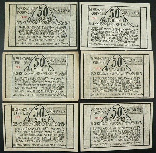Norderdithmarschen 50 - norderdithmarschen:, 6x