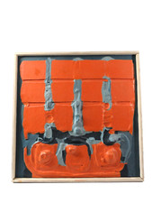 abstraktes Kunstwerk Gemälde von Ursula Stock v.  1967 signiert