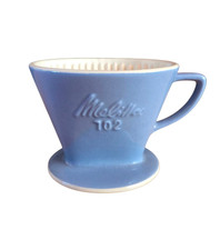 Melitta Kaffeefilter 102 blau Porzellan Vintage 3-Loch Filter Handfilter Rarität