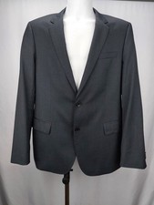 HUGO BOSS Hayes Cyl GUABELLO Herren Sakko Blazer 100 % Schurwolle Gr. 56 Grau
