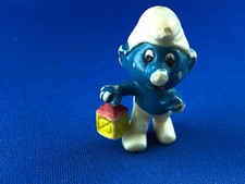 Vintage kleiner Schlumpf mit Lampe Kunststoff Ferrero? Kinder Überraschung ?