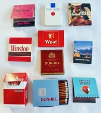 10 Streichholzheftchen Streichholzbriefchen Zigarettenreklame Vintage Sammeln