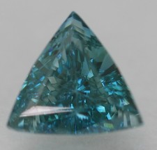 Zertifikat 0.44 Karat Vivid Blau VVS2 Dreieck Verbessert Natürlicher Diamant