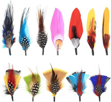 Hat Feathers, 12 Pcs Natural