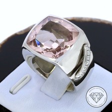 Wert 8.290,- Chaumet Paris Pinkquarz Brillant Ring 750 Weiß Gold Gr. 53,5 xxyy