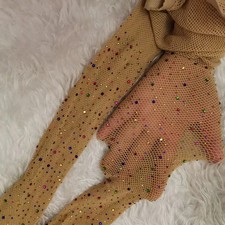 Damen Netzstrumpfhosen Strass