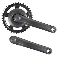 Kurbelgarnitur 38 Zähne 1-fach, 170 mm Kurbeln, schwarz, für Vierkant