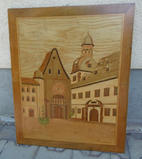 altes Bild Wandbild Intarsien