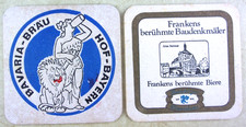 2 alte  Bierdeckel Brauerei Bavaria Hof, Löwenbräu Bamberg
