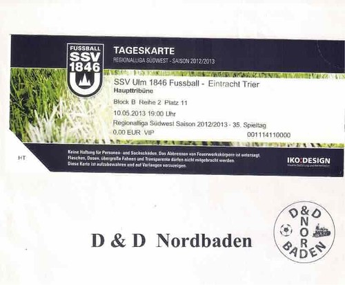 Ticket eintrittskarte 12 13 - ticket, /