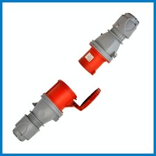 CEE Stecker Kupplung SET Starkstrom Drehstrom 16A 32A 400V IP44 VDE-Geprüft NEU