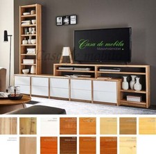 TV Wohnwand Anbauwand Schrankwand Kernbuche Kiefer Wildeiche 2farbig Lowboard