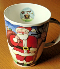 Roy Kirkham✿2002✿Becher✿Tasse✿Mug✿Merry Christmas✿Weihnachtsmann✿FINE BONE CHINA