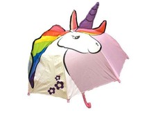 Kinder Regenschirm Einhorn Luna, rosa - ausgefallener Stockschirm, Kinderschirm