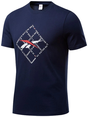 Reebok herren shirt navy - reebok, t-shirt