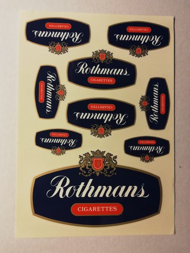 Aufkleberbogen rothmans - aufkleberbogen,