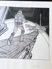 Moebius (Jean Giraud), Weltraumszene, 1980er, Lithographie, signiert
