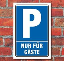 Schild Parken, Parkplatz, Nur für Gäste, 3 mm Alu-Verbund