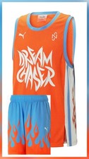 Puma Basketball Set 4XL Trikot 3XL Shorts NEYMAR JR Orange Blau