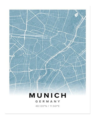 München stadtplan poster - münchen,