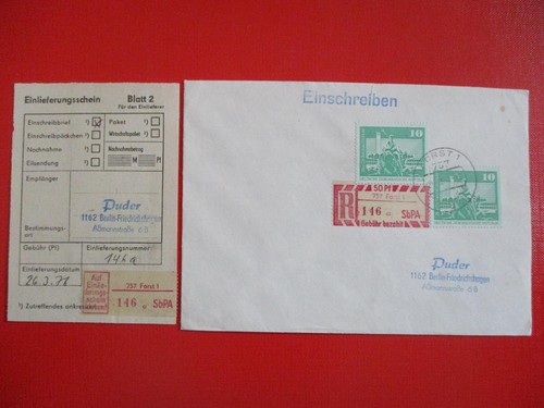 Ddr einschreibemarke - ddr,