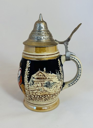 Antiker sammler bierkrug mit - sammler-bierkrug,