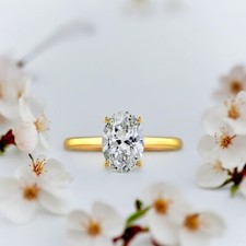 2 Karat Ovalschliff Lab Grown