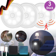 3er Set LED Nachtlicht mit-PIR Bewegungsmelder Batterien Nachtlampe Treppenlicht