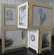 6 er Bilderrahmen Paravent Aufsteller Trennwand Ziehharmonika hängen stellen