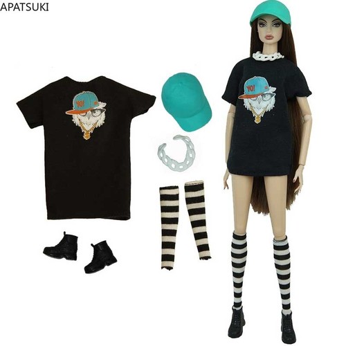 Schwarz mode kleidung set für - schwarz,