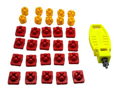 PLAYMOBIL 20 x rote 10 x gelbe STECKER VERBINDER SYSTEM X GEBÄUDE HÄUSER