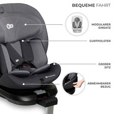 Autositz Kindersitz Sitzerhöhung 360 drehbar 40-150cm Kinderkraft i-360