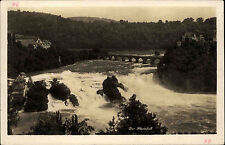 Rheinfall bei Neuhausen Schaffhausen 1928 Schlösschen Wörth Wasserfall Waterfall