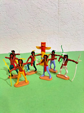 CHERILEA  70er Swoppet Steckfiguren - WILDWEST INDIANER -Plasty Elastolin Timpo