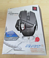 Mad Catz R.A.T. 5 Gaming Maus RAT 5 5600 DPI Laser USB schwarz anhaftende Tasten
