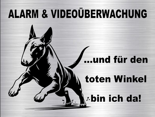 Bullterrier hundewarnschild - bullterrier,