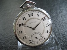 Taschenuhr Silber 925 Eberhard & Co Tula Niello Silber Lepine von ca. 1920