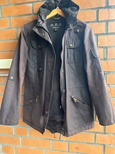 Barbour winter force gewachst parka Wachjacke Mantel mit Kapuze  gr 36