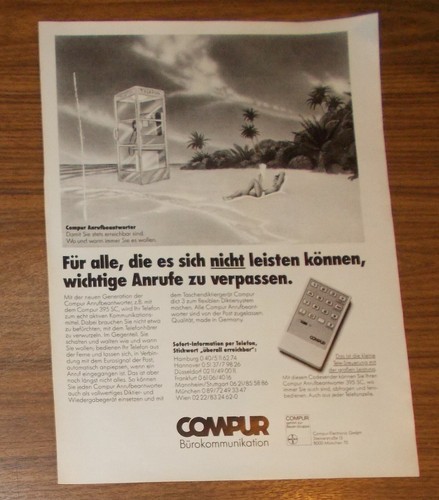 Seltene werbung compur 395 - werbung, sc