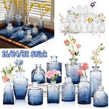 16/24/32 Stück Vasenset Glasvasen Set Tischdeko Kleine Hochzeitsdeko Vasen Deko