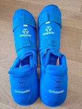 Hayashi Schienbein-und Fußschützer  blau Größe M
