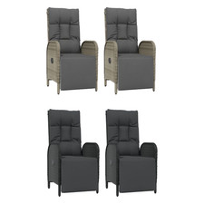 Garten-Relaxsessel Relaxstuhl Gartenstuhl Stühle mit Kissen 2 Stk. Poly Rattan