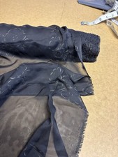 4,7 Meter Chiffonstoff schwarz